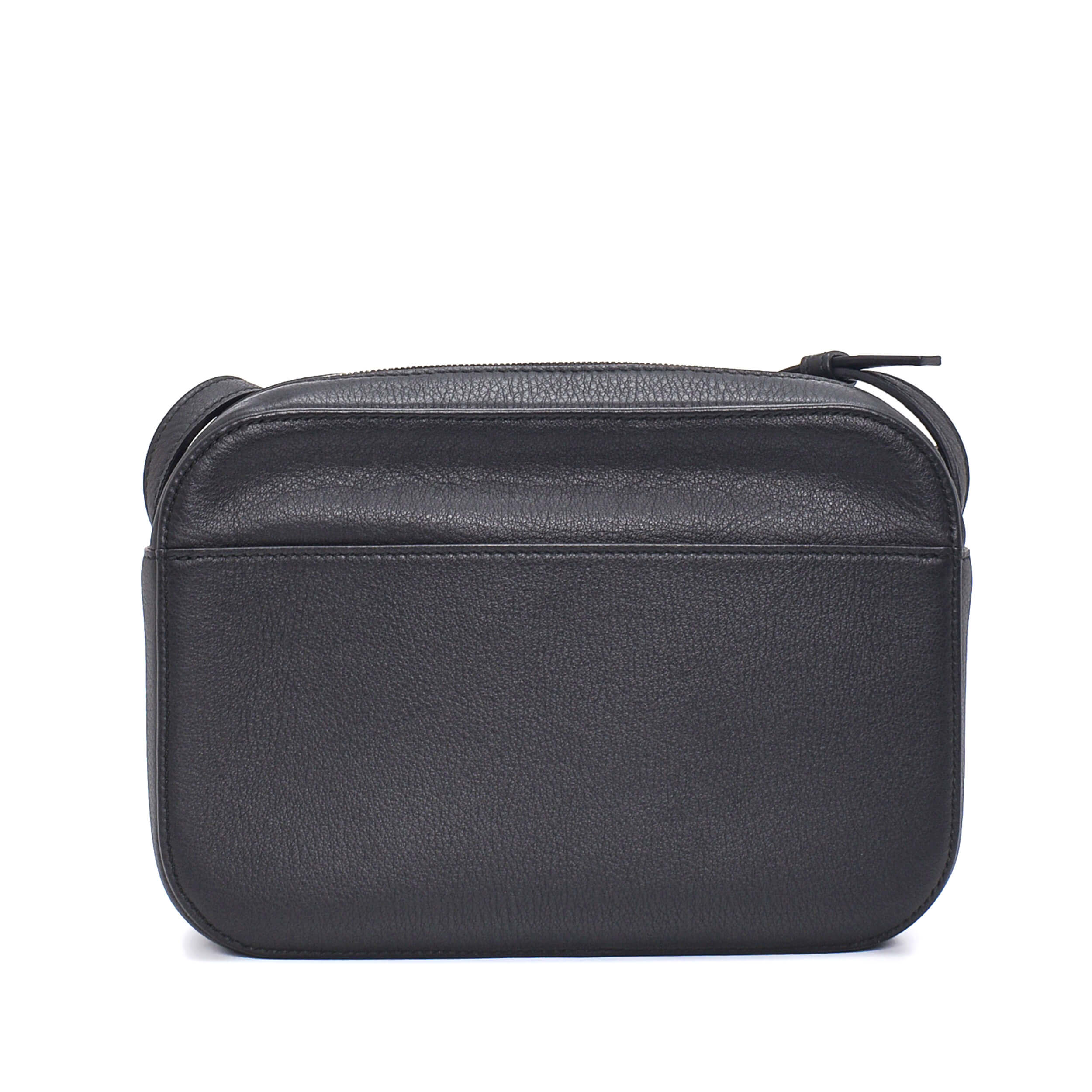 Balenciaga - Black Granied Leather Camera Bag